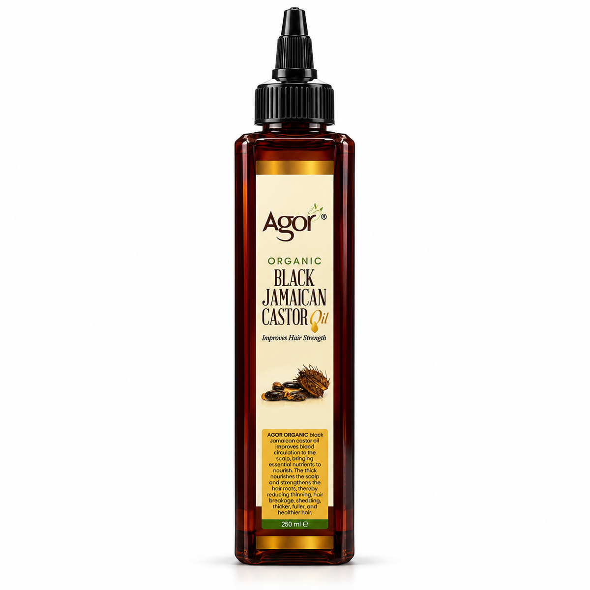 Agor Organic Black Jamaican Castor Oil (250ml)