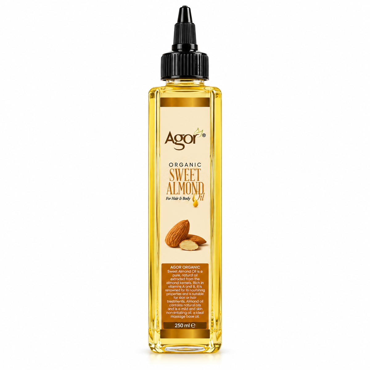 Agor Organic Sweet Almond Oil (250ml)