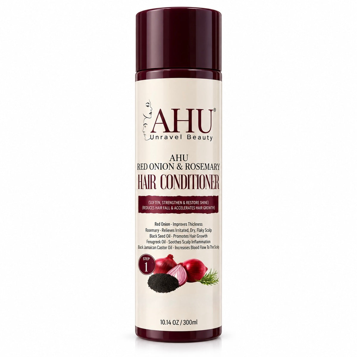 AHU Red Onion & Rosemary Hair Conditioner (300ml)