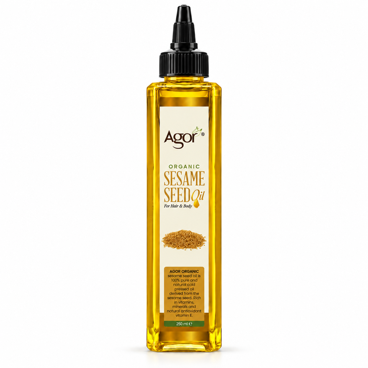 Agor Organic Sesame Seed Oil (250ml)
